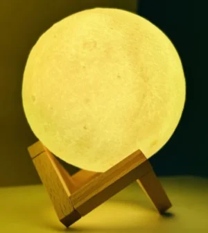 Rechargeable 3D Moon Lamp with 16 Colour Changing Remote Controller