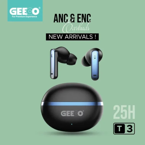 Geeoo T3 ANC ENC TWS Earbuds - Image 2