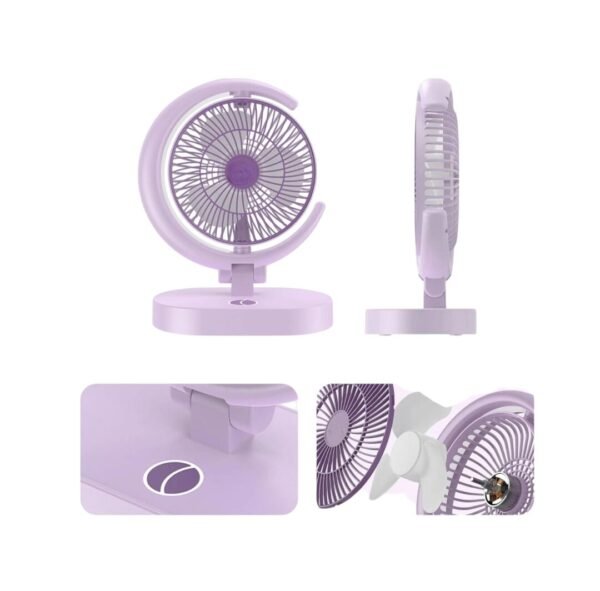 Indiana IRF-869C Foldable Desk Fan with LED Light - Image 2
